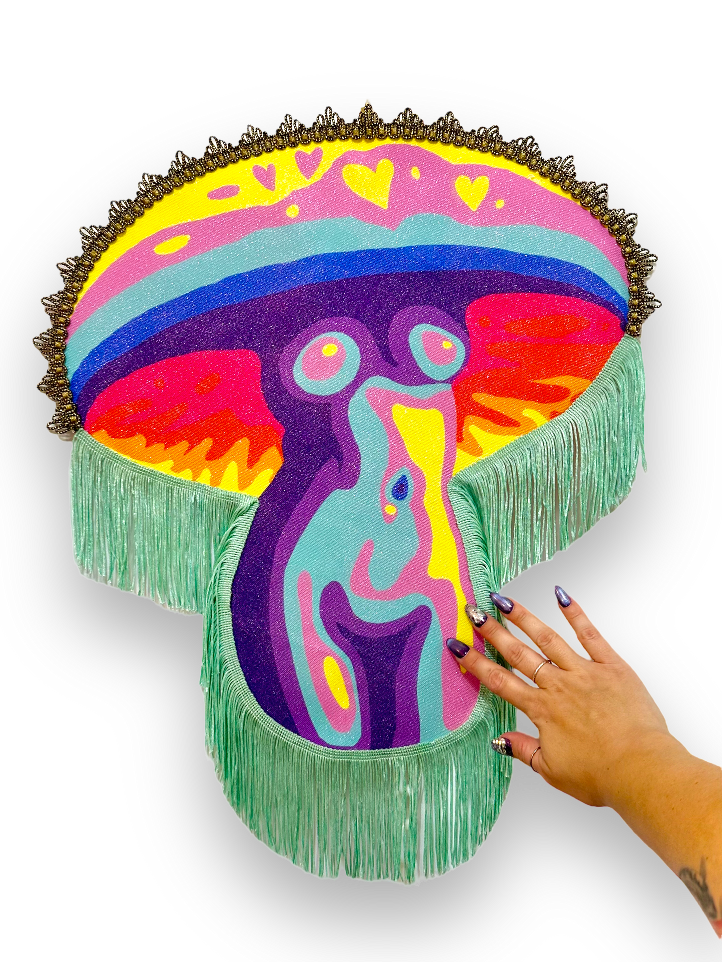HandMade By The Artist: Glitter Svetlana Mushroom Lady, by Chrissy Cratery