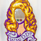NEW! "What Would Dolly Do" Embroidered Glitter Glass Mirror