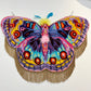 HandMade By The Artist: Beatrice The Bedazzled Buckeye Butterfly with Fringe and Feathers , by Chrissy Crater