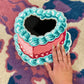 Vintage Heart Cake Mini Mirror with Glitter by Chrissy Crater Moon Soft Goods