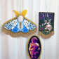 Made To Order: Royal Winter Moth Velveteen Glitter Tapestry, Handmade By Chrissy Crater