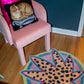 Leopard & Lime Mary Jane Leaf Rug by Chrissy Crater Moon Soft Goods