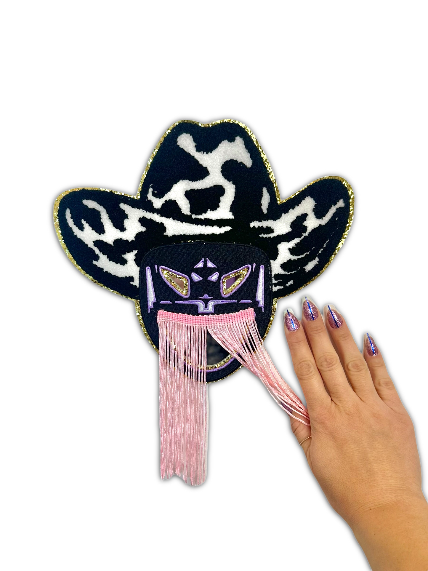Orville Peck Mini Mirror with Fringe & Glitter by Chrissy Crater Moon Soft Goods