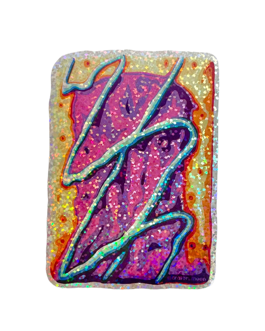 NEW 4" Glitter Foil Wildberry Poptart Sticker by Crater Moon