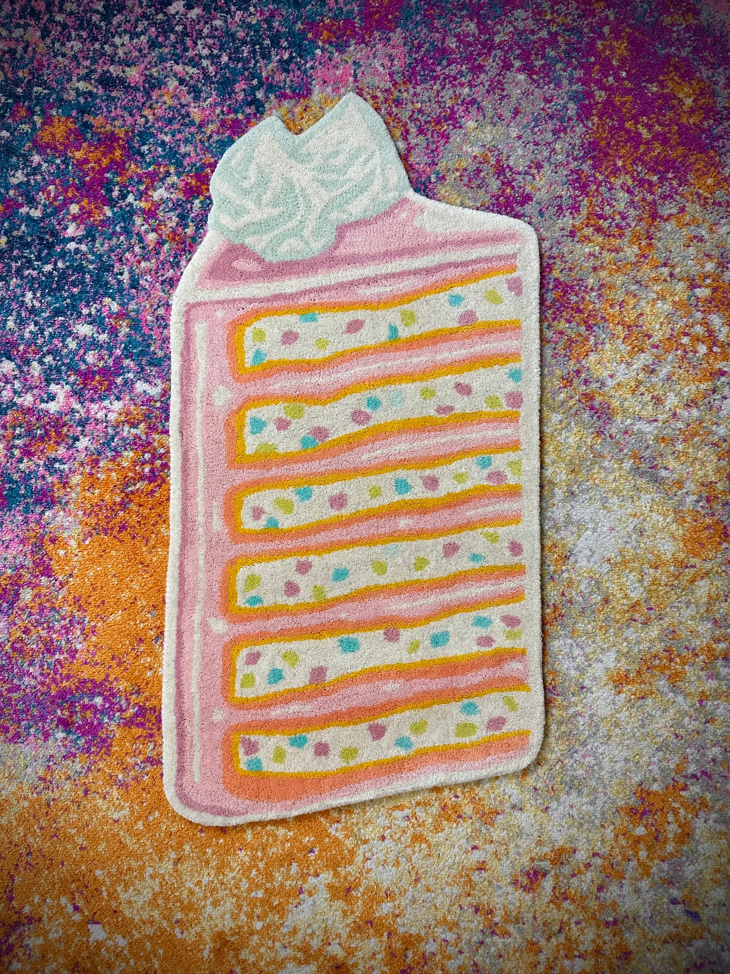 Tall Birthday Cake Rug by Chrissy Crater Moon Soft Goods